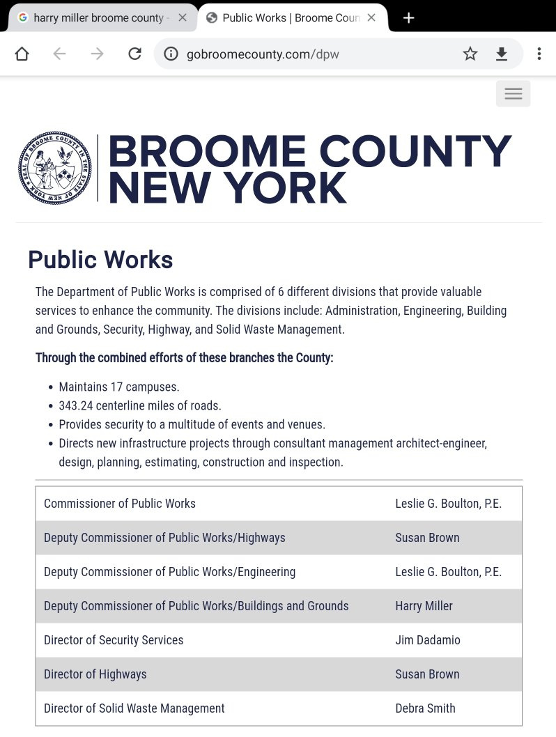 Broome County DPW Web Page 2020 Broome County DPW Web Page 2020