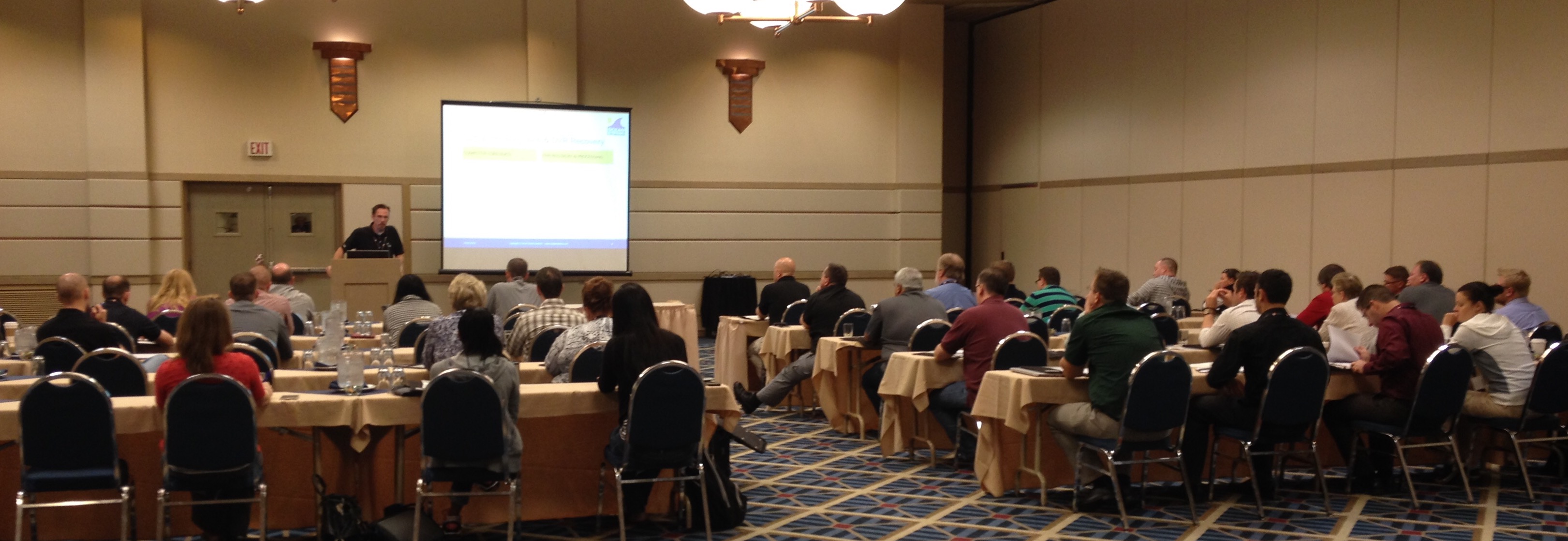 Larry presenting a training session in 2014. Larry presenting a training session in 2014.
