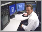 Larry at his workstation, circa 2004. Larry at his workstation, circa 2004.